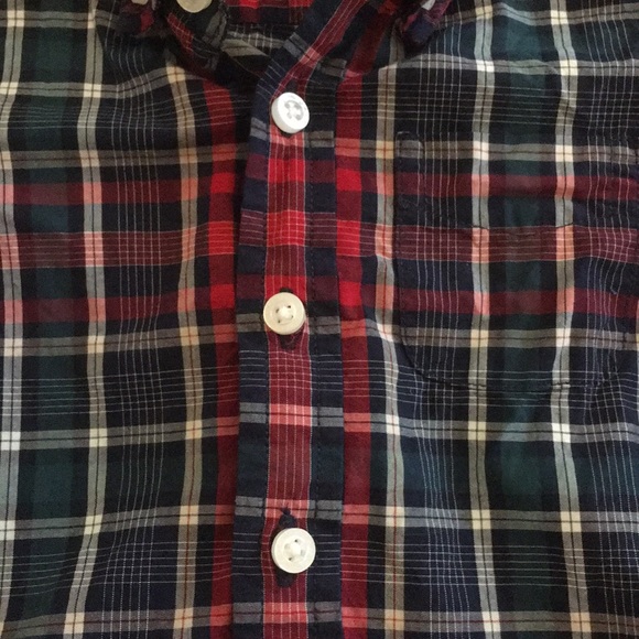 Janie and Jack Plaid Button Down Shirt - Picture 3 of 3